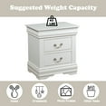thumbnail image 2 of Miekor Furniture Louis Philippe White Finish Nightstand 72079, 2 of 7