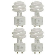 SLEEK LIGHTING sleeklighting - 13watt gu24 base 2 prong light bulbs- ul approved-120v 60hz - mini twist lock spiral -self ballasted cfl two pin fluorescent bulbs- 4200k 900lm cool white 4pack (60watt equivalent)