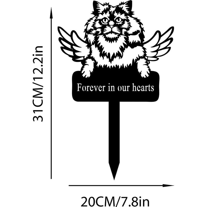 Pet Memorial Grave Stake, Pet Dog Cat Loss Remembrance Plaques for Outdoors Decoration Grave Marker Cemetery Sympathy Yard Sign