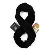 Infinity Scarf with Hidden Pockets Converts to Blanket and Wrap Midnight Black