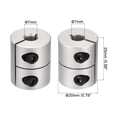 thumbnail image 2 of 7mm to 7mm Shaft Coupling 25mmx20mm Coupler Aluminum Alloy Joint Motor, 2 Pack, 2 of 5