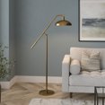 thumbnail image 7 of Evelyn&Zoe Devon Boom Arm Floor Lamp with Metal Shade, Brass/Brass, 7 of 7