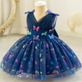 thumbnail image 6 of OBEEII Little Girls Birthday Party Dresses Sparkle Butterflies Tulle Tutu Dress Princess Pageant Dresses Sleeveless V Neck Birthday Party Gowns, 6 of 9