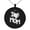 Black, variant on Black Stainless Steel Pixel I Heart Mom Small Medallion Circle Charm Pendant Necklace