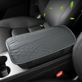 thumbnail image 1 of Almohadilla para reposabrazos de coche, cubierta para reposabrazos, cómodos accesorios interiores de PU, consola central Gris, 1 of 8