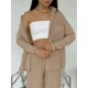 thumbnail image 5 of Conjuntos de 2 Piezas para Mujer: Conjuntos Casuales de Salón, Camisas de Larga con Botones y Pantalones de Pierna Camello S, 5 of 9
