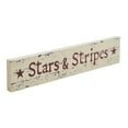 thumbnail image 5 of VHC Brands Stars & Stripes Wooden Sign 2.75x13, Independence Day Decor, Patriotic Text, Distressed Appearance Tropical Wood Sign, Rectangle Shape, Americana, Dark Creme, 5 of 6