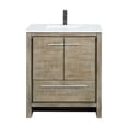 thumbnail image 3 of Lafarre 30 in W Rustic Acacia Bath Vanity, Cultured Marble Top and Gun Metal Faucet Set, 3 of 9