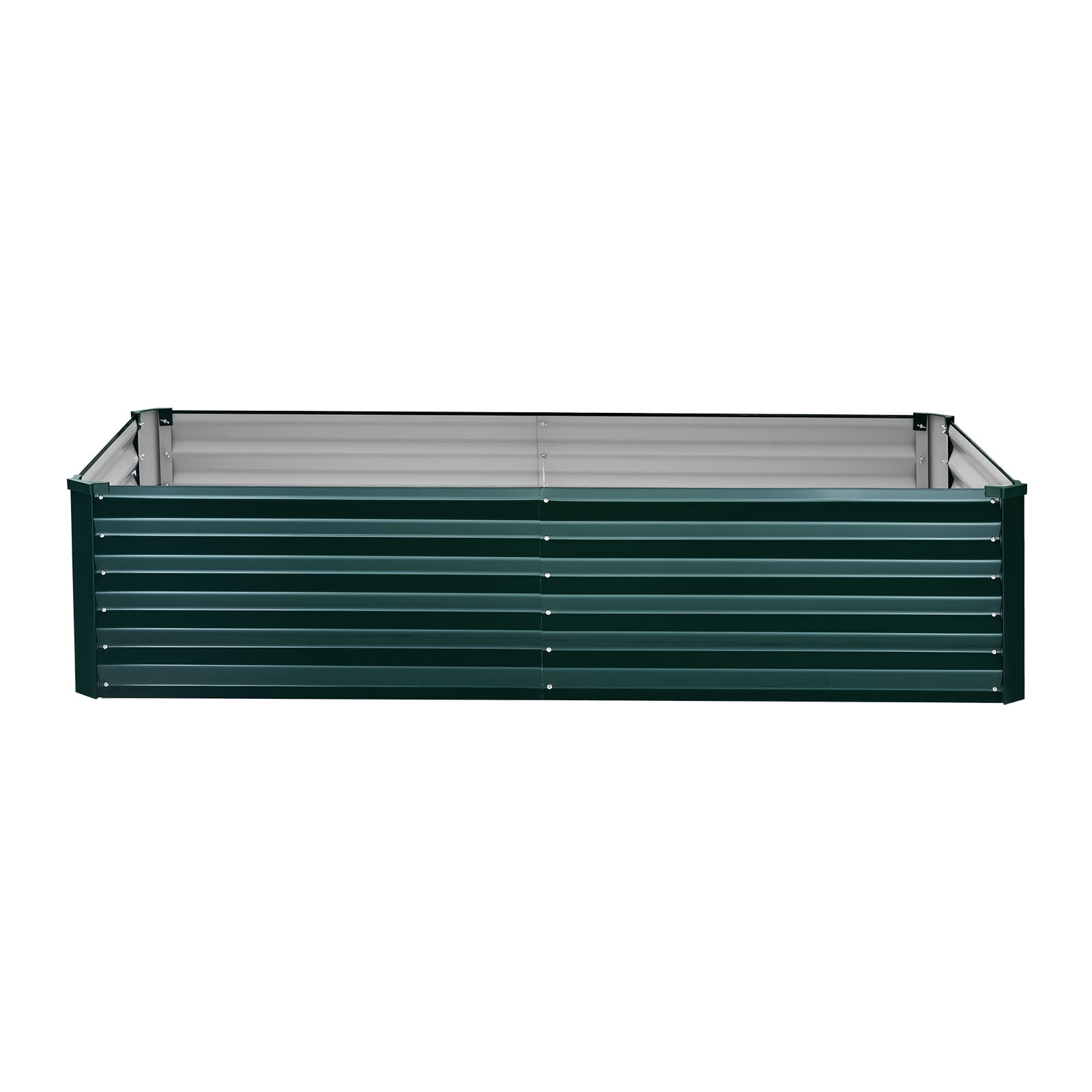 VEVOR Galvanized Raised Garden Bed, 6.67 x 3.35 x 1.51 ft, Rectangular Metal Planter Box Kit Outdoor, Rustproof Elevated Planting Box with Gloves, Alu-Zinc, for Growing Flowers Vegetables, Dark Green