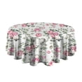 thumbnail image 5 of Pioneer Flower Floral Print Pattern Round Tablecloth 60"x60",Wrinkle Wipeable Table Cloth for Kitchen Dining Room Picnic Patio Party, 5 of 6