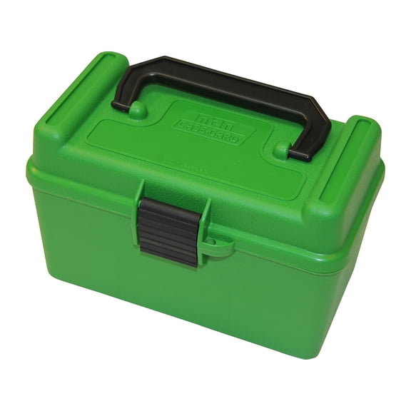 MTM H-50 50RD MED RIFLE AMMO BOX W HANDLE POLY GREEN