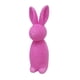 thumbnail image 2 of Conejito de Pascua flocado, decoración de Pascua, figura de conejo flocado para balcón Rosa roja, 2 of 6