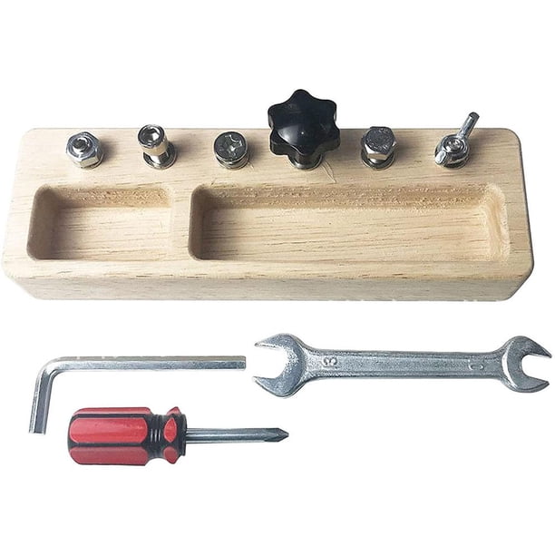 Tablero De Destornillador De Madera Para Niños Desarrollo De Habilidades Básicas Materiales De Juguetes Educativos Habilidades Básicas Juguetes De Aprendizaje Para Niños Eigraketly FN007400-01