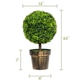 thumbnail image 2 of Patiojoy 2-Piece 24" Artificial Plant Ball Tree Round Decorative Planter, 2 of 5