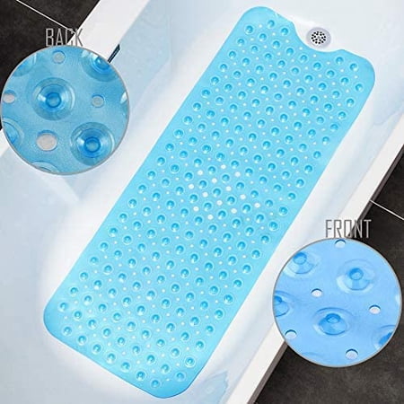Extra Long Shower Mat | Anti Slip Bath Mat(Transparent Blue) | Walmart ...