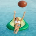 thumbnail image 4 of Inflatable Avocado Pool Float Seashell Floatie with Ball Water Fun Large Blow Up Summer Beach Swimming Floaty Party Toys Lounge Raft for Kids Adults, 4 of 7