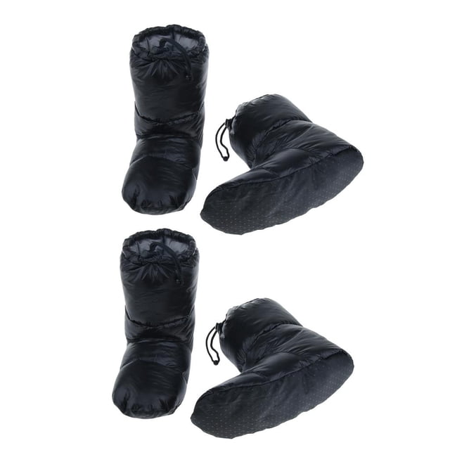 2 Par Botas de Térmicos de Plumón Calcetines Cortos de Invierno para Hombre Mujer Acampada Escalada ejercicio Libre Negro l DYNWAVEMX Zapatillas blancas suaves