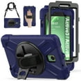 thumbnail image 2 of XYX Case for Samsung Galaxy Tab Active5 8 inch (SM-X300/SM-X306B) with 360 Degree Rotating, Hand Strap, Shoulder Strap, Navy Blue, 2 of 7