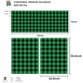 thumbnail image 2 of 3-Piece Buffalo Check Tiers and Valances Set Green and Black Farmhouse Kitchen Window Curtain Rod Pocket Window Treatment Decor Curtain 3, 2 of 5