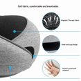 thumbnail image 3 of Almohada de viaje para el cuello, almohada de espuma viscoelástica pura para aviones, cómoda funda transpirable, soporte de 360 ​​grados, diseño ergonómico, ideal para dormir, avión, tren, viajes, 3 of 5