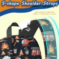 thumbnail image 5 of Fireman and Helicopter Black Pattern 17" Waterproof Oxford School Backpacks for Teens, S-Shape Padded Straps, for School, Travel, Hiking, Camping, 5 of 5