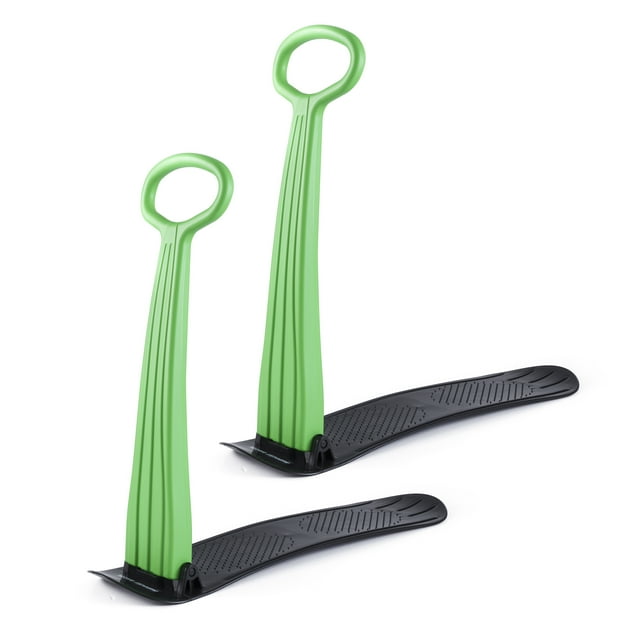 Slippery Racer Trottinette Pliable d'Hiver pour Descente, Verte (2 Pack)
