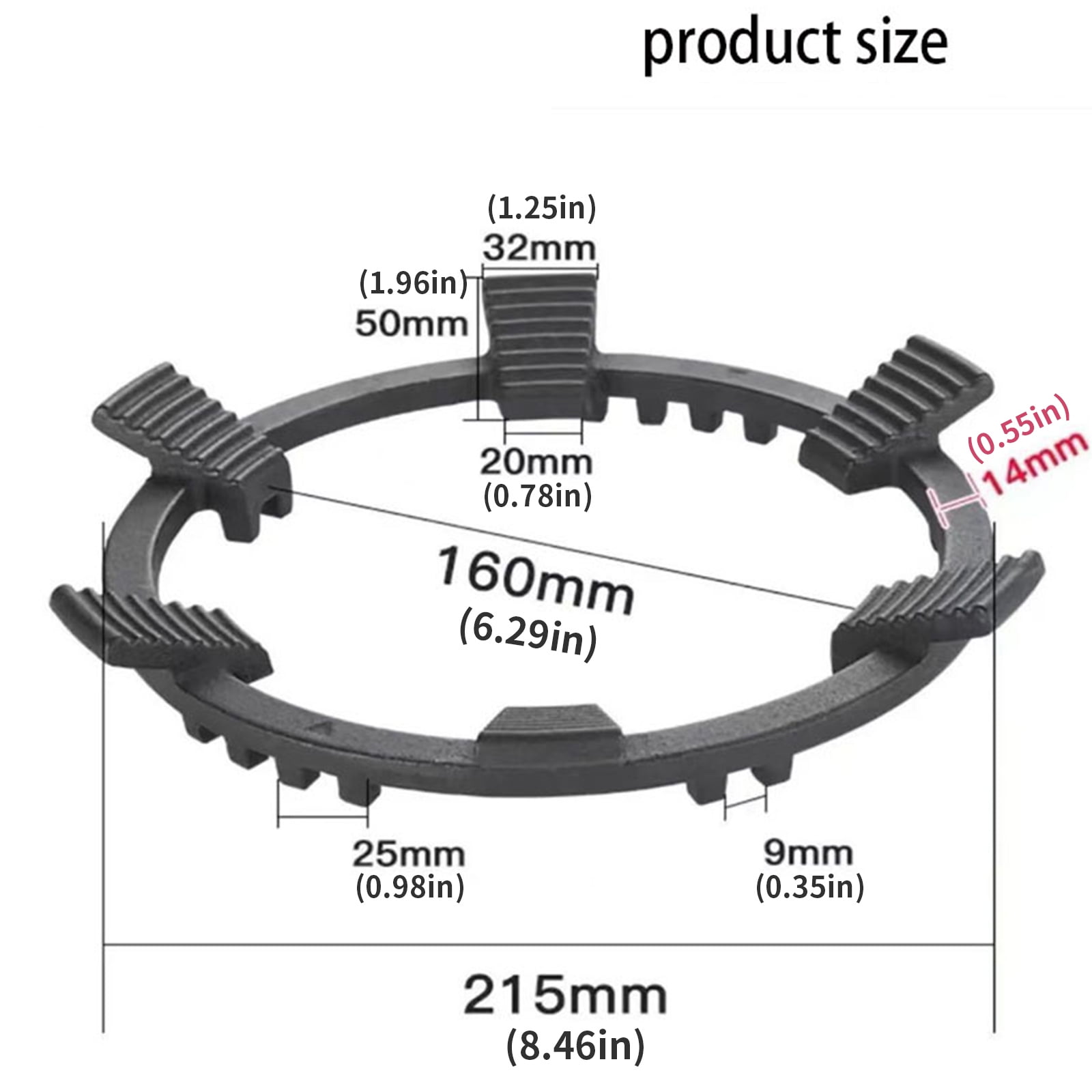 Heavy Duty Nonslip Cast Iron Wok Stand Stabilizer Durables Gass Stove Rack for Restaurant & Home Kitchen