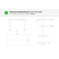thumbnail image 5 of FEZIBO Crank Adjustable Height Standing Desk with Handle and Splice Board, White Finish,55", 5 of 9