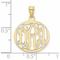 thumbnail image 2 of 10K Yellow Gold 10Ky Polished Small Circle Monogram Pendant Made In United States -Jewelry By Sweet Pea, 2 of 5
