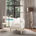 thumbnail image 2 of Michael Amini Yvette Accent Chair in Porcini Velvet and Champagne Wood Frame, 2 of 14