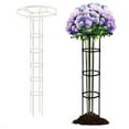 thumbnail image 3 of SPRING White Outdoor Climbing Plant Garden Grid Frame Arched Grid Frame Vine Support, 3 of 9