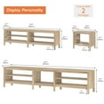 thumbnail image 4 of Fitueyes 94" Wood TV Stand for 85-100" TVs, Media Console with Open Shelves for Living Room Bedroom, Oak, 4 of 6