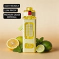 thumbnail image 4 of Sports Water Bottle with Straw, Small Square Leakproof Water Bottle, Bounce Cap Portable Cup for Gym Fitness Outdoor School (Yellow), 4 of 7