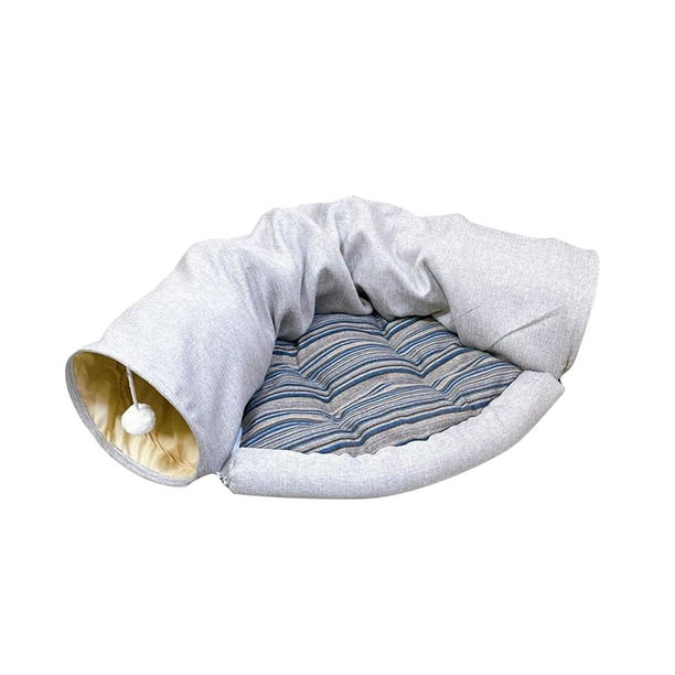 plegable para gatos, colchón de juguete interactivo, sofá, tienda de campaña, nido cómodo con alfombrilla de bolas, cama para perro mascota para Zulema Cama tipo túnel para gatos