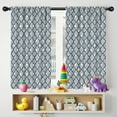 thumbnail image 5 of Blackout Kids Curtains,Blue and White Intricate Pattern Childrens Insulated Curtains Set Of 2,Bedroom Essentials,Toddler Room Decor 42"x54", 5 of 5