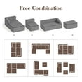 thumbnail image 4 of MF Studio 134" U-Shaped Cloud Couch Modular Sectional Sofa with with Ottoman for Living Room, No Assembly Required, Dark Gray, 4 of 9