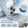 thumbnail image 3 of UUCase Designed for Apple iPhone 14 Pro Max,Mag-Safe Shockproof Clear Cover Case [Support Wireless Charging] [Military Drop Protection] with 360° Invisible Ring Kickstand for iPhone 14 Pro Max,Blue, 3 of 12