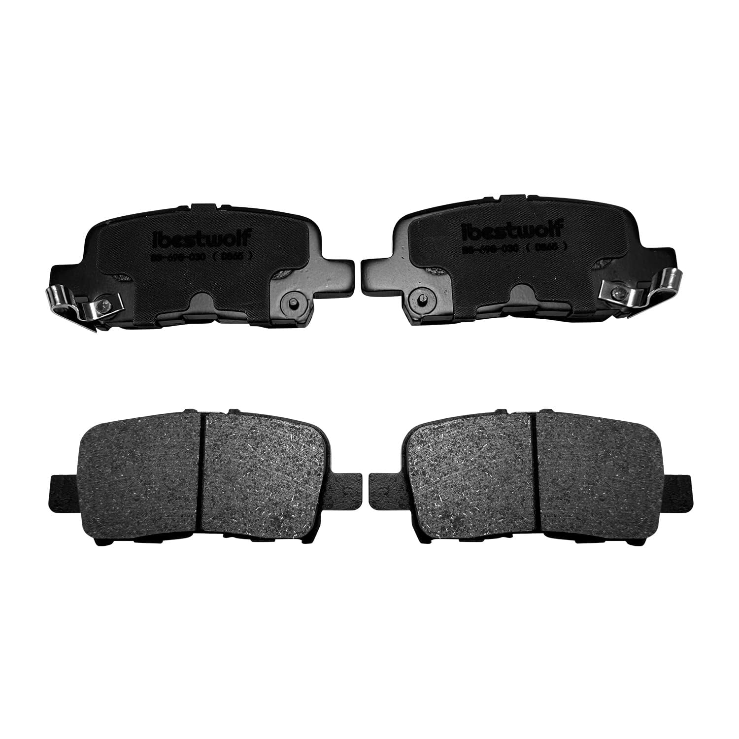 BST BSSPF Front and Rear Ceramic Brake Pads for 2003 2004 2005 2006 2007 2008 Honda Pilot, Disc Brake Pad Replacement P-943 P-865