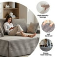 thumbnail image 4 of Liaroo 78.7" Double Chaise Lounge Chair Indoor, Oversized Boneless Sofa Bed, Deep Seat Sleeper Couch Reading Chairs, Cloud Sofas with Cup Holder & Side Pocket for Living Room, No Assembly Required, 4 of 12