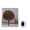 thumbnail image 3 of 2PCS Artificial Topiary Ball Trees with Ground Spike, 21.6 Inches UV Resistant Artificial Shrubs, Fake Evergreen Artificial Plant Brush for Indoor Outdoor Front Porch Garden, 3 of 4