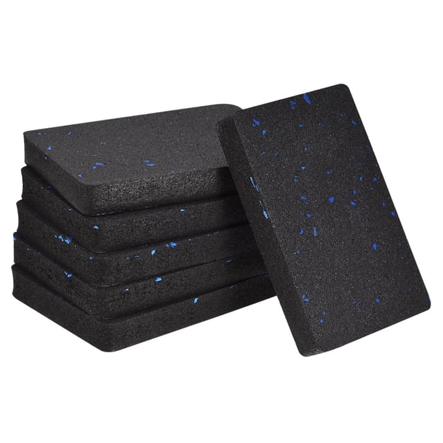 Unique Bargains Treadmill Mat-4.7'x3.2' Exercise Equipment Mat for Floor Protection Sound Reduction, Black Blue 6 Pack