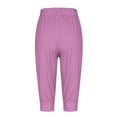 thumbnail image 4 of TYGHBN Capris for Women Casual Print Pants High Waist Bottom Drawstring Joggers Casual Pants Womens Casual Pants 2x Women Work Pants Business Casual High Waist Women High Waist Pants Casual Elastic, 4 of 5
