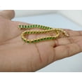 thumbnail image 5 of 14K Green Emerald Tennis Bracelet Silver Gold Women Handmade Bracelet Wedding Anniversary Birthday Gift, 5 of 5