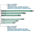 thumbnail image 3 of Buckle-Down Pet Collar, Dog Collar Metal Seatbelt Buckle, Basketweave Plaid White Navy Bright Green, 20 to 31 Inches 1.5 Inch Wide, 3 of 8