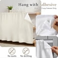 thumbnail image 5 of Cream Solid Color Cabinet Curtains 35"W x 35"L, Aesthetics Contemporary Luxury Sink Skirt for Bathroom Vanity Kitchen Self Adhesive, Dust-Proof Privacy Curtain for Shelves Closet Laundry Room Pantry, 5 of 9