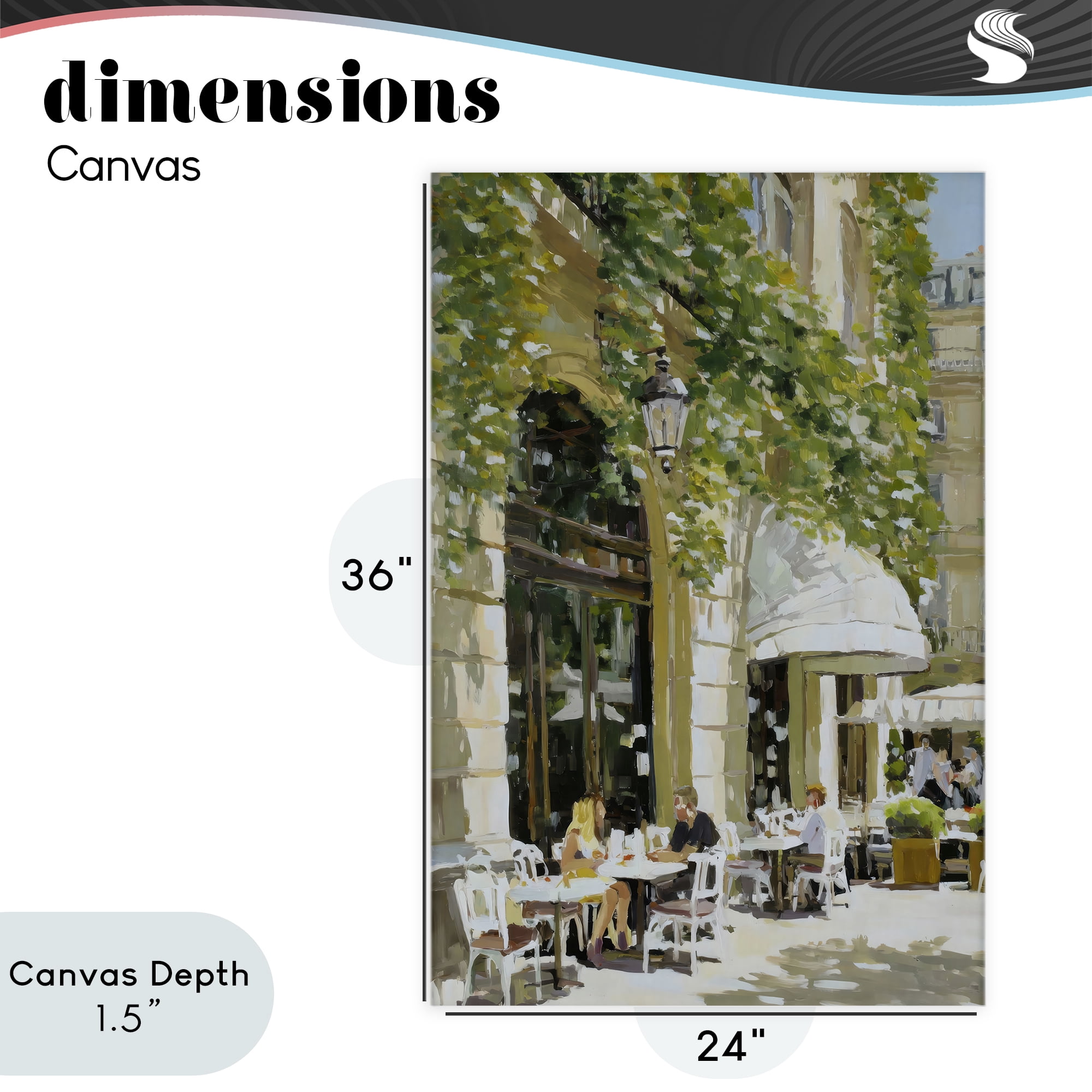 Stupell Industries Sunny Day Cafe Terrace Canvas Wall Art, design by Petal Prints Design