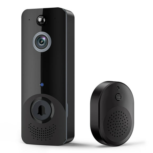 WiFi Video Doorbell Camera with Chime Wireless CMOS Sensor Support 2-Way Audio Motion Detection Infrared Night Vision Real-time Monitor Cloud Storage Waterproof Function Rechargeable Battery Powered