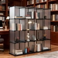 thumbnail image 5 of Cube Shelf 16 Cubes Storage Shelf - Gray Tiered Shelf Bookshelf Closet Organizer for Living Room, Bedroom, Office (Maximum Order), 5 of 9