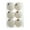 White, variant on Tunhigl Velvet Ball Xmas Tree Ornaments 6-Pack | 3.15-Inch Soft Flocked Christmas Tree Decorations for Showers, First Christmas, and Birthday Parties Green