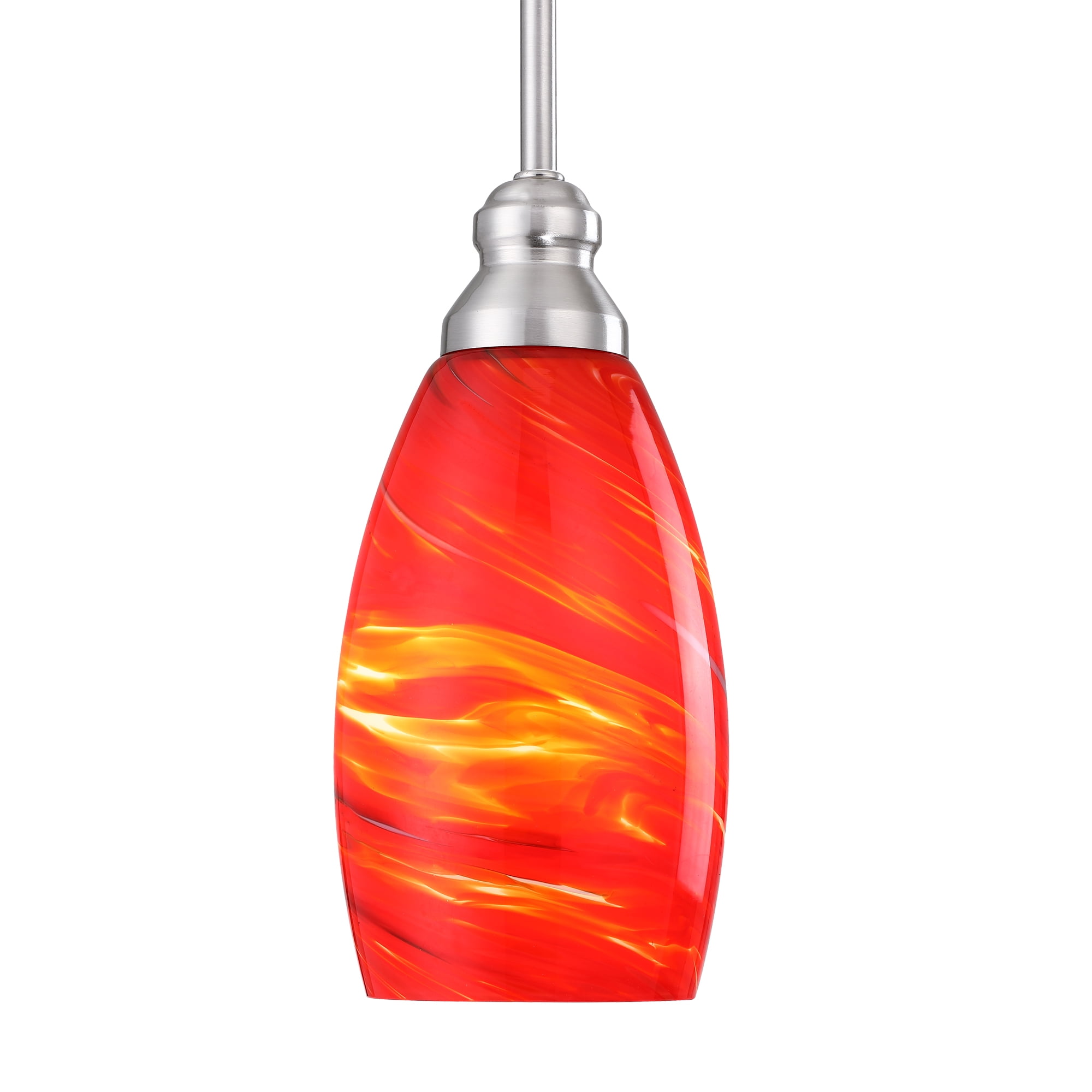 7.64 in. Stone Blue Art Glass Glass Globe Pendant Shade for